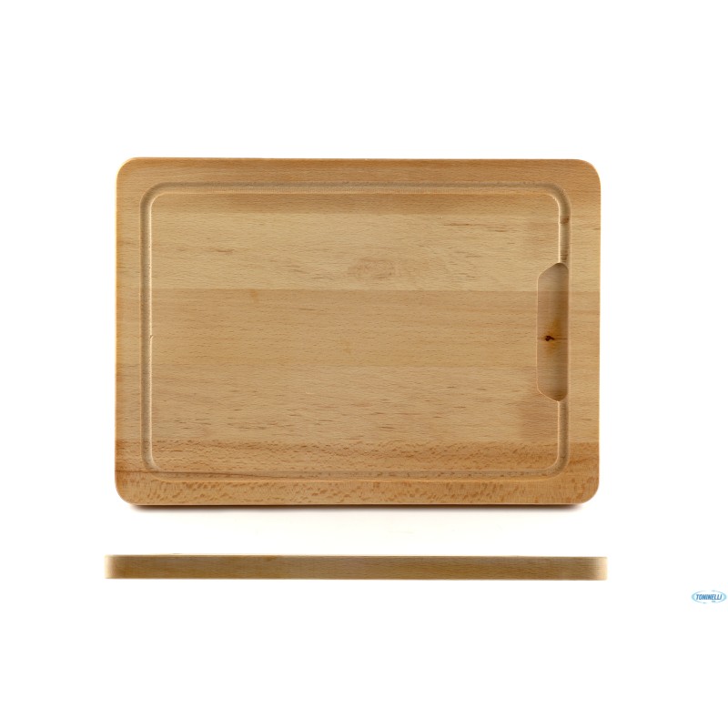 FAGGIO-TAGLIERE RETTANGOLARE CM 40X38XH.2 CON SCANALATURA