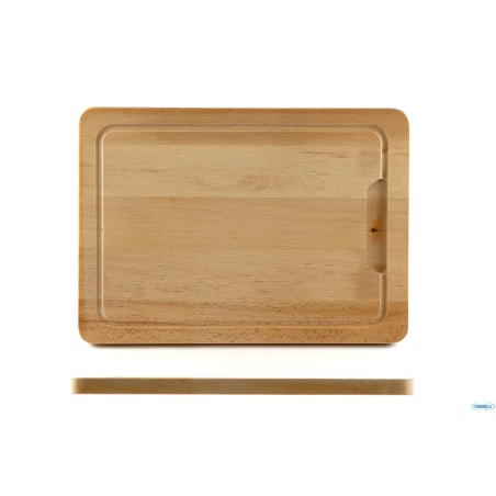 FAGGIO-TAGLIERE RETTANGOLARE CM 40X38XH.2 CON SCANALATURA
