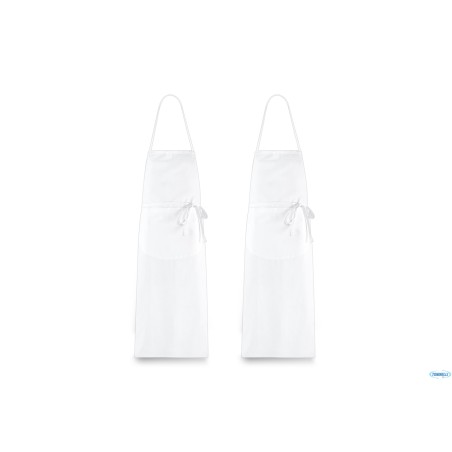 GREMBIULE DAYTON CON PETTORALE BIANCO UNISEX CONFEZIONE 2PEZZI
