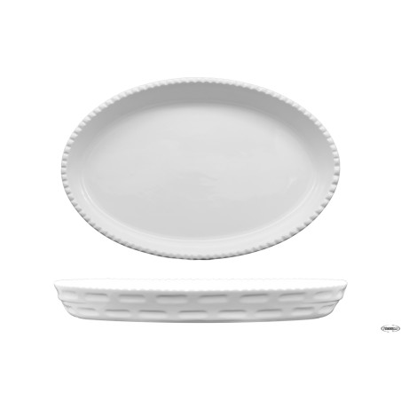 JUSTWHITE-PIROFILA CORDONATA OVALE CM.37X24,2X5 HHM1163