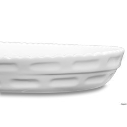 JUSTWHITE-PIROFILA CORDONATA OVALE CM.37X24,2X5 HHM1163