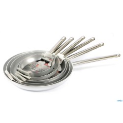 PADELLA SVASATA A BASSA  3 MM CON MANICO TUBOLARE CM 40 H 6
