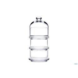 PATISSERIE-SET 3 CONTENITORI CON CUPOLA CM 8,2X22H 96815