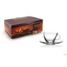 PENGUEN TR -CONFEZIONE 6 TAZZE VETRO  CAPPUCCIO CON PIATTO  21
