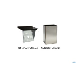 POSACENERE MURALE IN ACCIAIO VERNICIATO NERO CM 17,5X10,5XH34