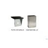 POSACENERE MURALE IN ACCIAIO VERNICIATO NERO CM 17,5X10,5XH34