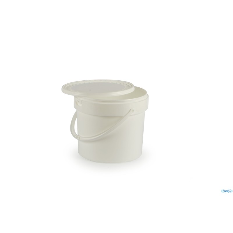 SECCHIO ALIMENTI CON COPERCHIO POLIPROPILENE LT.16,1 BIANCO