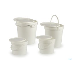 SECCHIO ALIMENTI CON COPERCHIO POLIPROPILENE LT.16,1 BIANCO