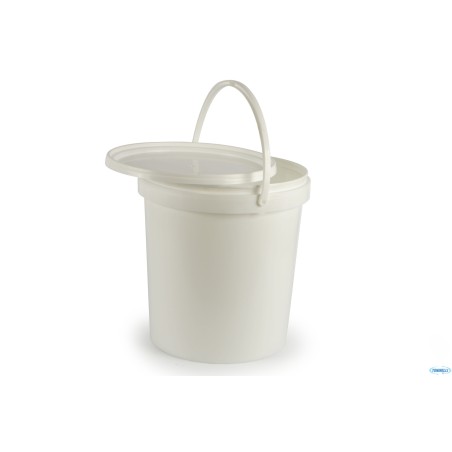 SECCHIO ALIMENTI CON COPERCHIO POLIPROPILENE LT.22,8 BIANCO