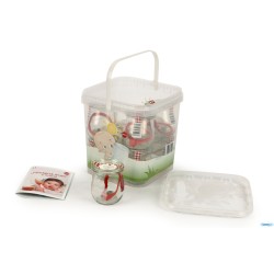 SET BEBE WECK-SECCHIELLO 9 VASI ML220 CON COPERCHIO GUARNIZIONE E CLIPS 762
