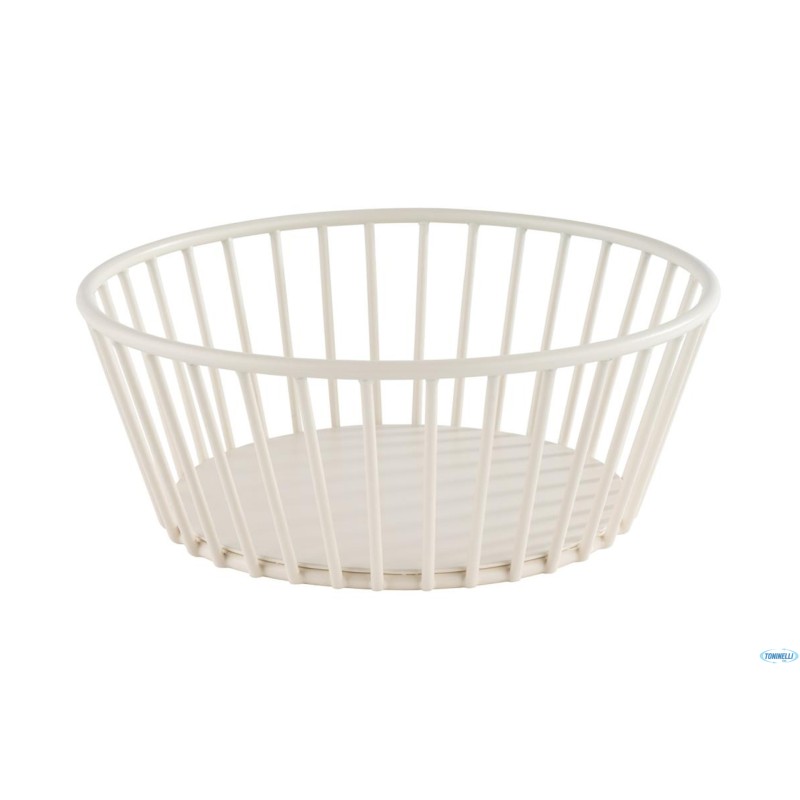 URBAN-CESTINO METALLO TONDO CM.17 H.7 BIANCO