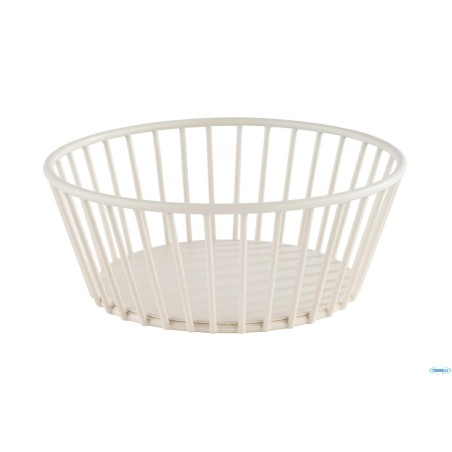 URBAN-CESTINO METALLO TONDO CM.17 H.7 BIANCO