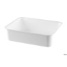 VASSOIO ANTIASSORBENTE IN PMMA CM.22X29,5X8,5 BIANCO