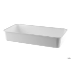 VASSOIO ANTIASSORBENTE IN PMMA CM.22X44X8,5 BIANCO