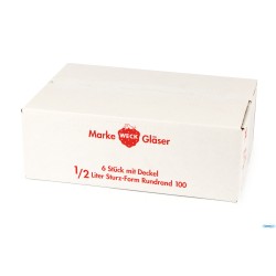 WECK CIL- CARTONE 6 VASETTI ML.580 CON COPERCHIO 100   742   19681