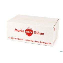 WECK CILINDRICO- CARTONE 12 VASETTI ML.165 CON COPERCHIO 80  976   06646
