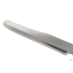 DE LUXE-CONFEZIONE 6 COLTELLI BISTECCA-PIZZA LAMA CM 12 BIANCO