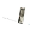 DE LUXE-CONFEZIONE 6 COLTELLI BISTECCA-PIZZA LAMA CM 12 BIANCO