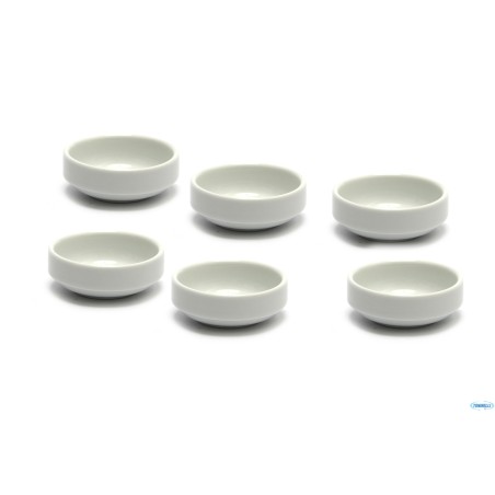 JUSTWHITE-CONFEZIONE 6 COPPETTE TONDE CM.6,4X6,4XH.2,3 HE3449