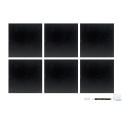 LAVAGNA SILHOUETTE-SET 6 LAVAGNE QUADRATE CM 40X40. ADESIVI PER MONTAGGIO A PARETE INCLUSI       FB-XXL