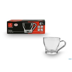 OSLO PUNCH - SCATOLA 6 BICCHIERI CON MANICO IN ACCIAIO INOX CL11   1.21890