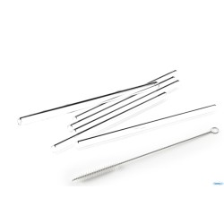SIMAX CONFEZIONE DA 6 CANNUCCE DIRITTE IN VETRO CM.23, DIAMETRO MM.10 CON SCOVOLINO 40231