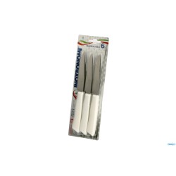 STANDARD -CONFEZIONE  6 COLTELLI BISTECCA LAMA CM 11 BIANCO