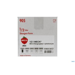 WECK CILINDRICO- CARTONE 12 VASETTI ML.600 CON COPERCHIO 60  905