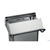 CONTENITORE RIFIUTI A PEDALE INOX BRILLANTE CON APERTURA CENTRALE 70 L CM 55X52 H72,5    790680