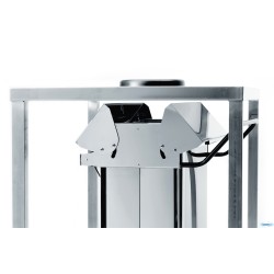 CONTENITORE RIFIUTI A PEDALE INOX BRILLANTE CON APERTURA CENTRALE 70 L CM 55X52 H72,5    790680