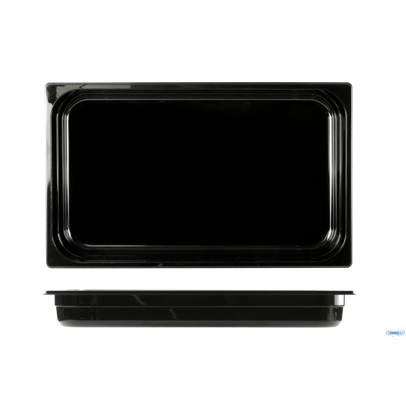 GN POLICARBONATO NERO 1.1-BACINELLA CM 53X32,5 H.6,5 LT.9 BP11065