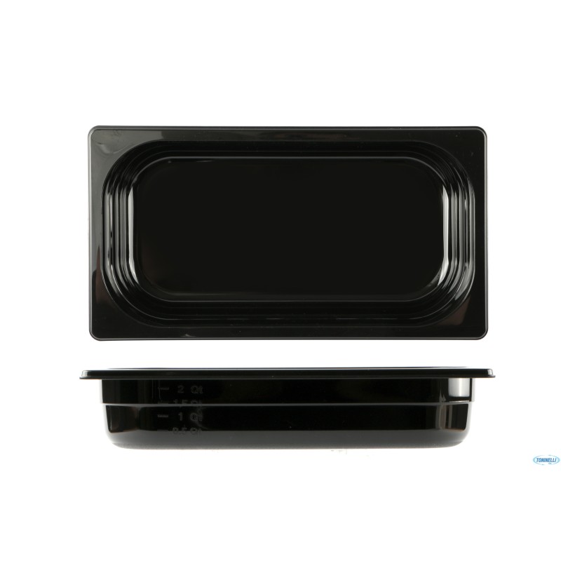 GN POLICARBONATO NERO 1.3-BACINELLA CM 32,5X17,5 H.6,5 LT.2,5  BP13065
