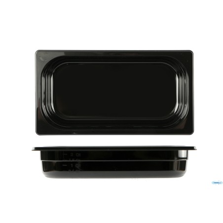 GN POLICARBONATO NERO 1.3-BACINELLA CM 32,5X17,5 H.6,5 LT.2,5  BP13065