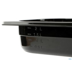 GN POLICARBONATO NERO 1.3-BACINELLA CM 32,5X17,5 H.6,5 LT.2,5  BP13065