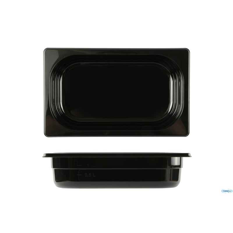 GN POLICARBONATO NERO 1.4-BACINELLA CM 26,4X16 H.6,5 LT.1,7   BP14065