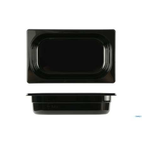 GN POLICARBONATO NERO 1.4-BACINELLA CM 26,4X16 H.6,5 LT.1,7   BP14065