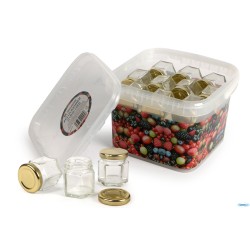 IL CASALE-SECCHIO FRUTTA CONTENENTE 19 VASETTI ESAGONALI  9 DA 110ML E 10 DA 45ML