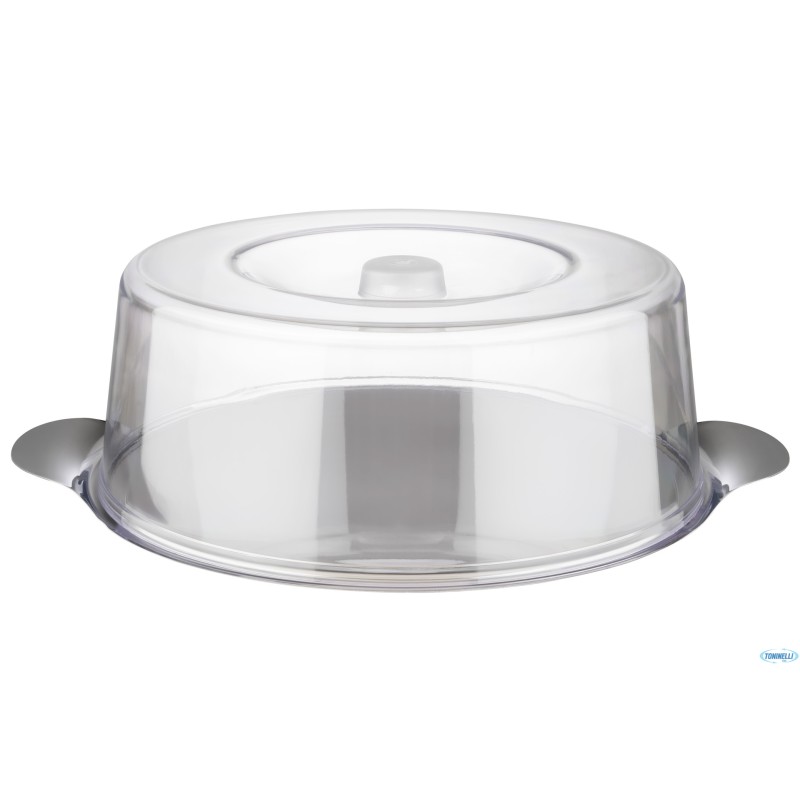 PIATTO TORTA INOX CM 30XH.11 CON COPERCHIO POLISTIRENE 00065 PIATTO TORTA INOX CM 30XH.11 CON COPERCHIO POLISTIRENE 00065