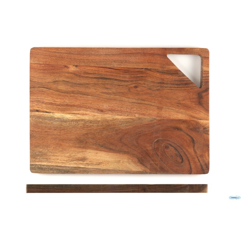 ACACIA-TAGLIERE RETT.CM 35,5X25,5XH.1,7 CON FORO APPENDIBILE ACACIA-TAGLIERE RETT.CM 35,5X25,5XH.1,7 CON FORO APPENDIBILE