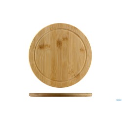 BAMBOO-TAGLIERE TONDO CM 25 H.1,3 CON SCANALATURA