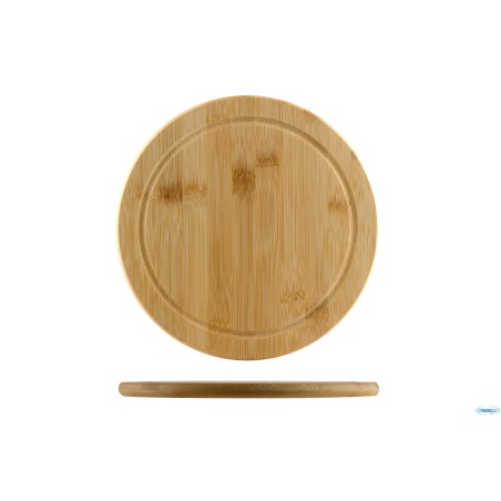 BAMBOO-TAGLIERE TONDO CM 25 H.1,3 CON SCANALATURA