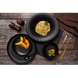BLACK DAZZLE- PIATTO PASTA CM 26 A FALDA- ALLUMINA