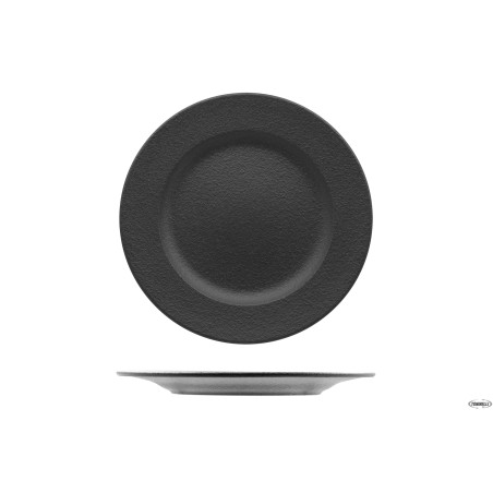 BLACK DAZZLE- PIATTO PIANO A FALDA CM 27- ALLUMINA