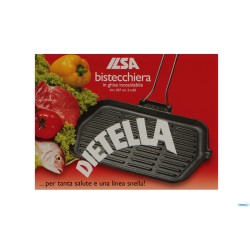 DIETELLA - BISTECCHIERA GHISA RETTANGOLARE CM.21X30 ANCHE PER INDUZIONE