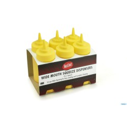 DISPENSER PLASTICA 6 PEZZI BASE LARGA GIALLO 236ML