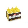 DISPENSER PLASTICA 6 PEZZI BASE LARGA GIALLO 236ML