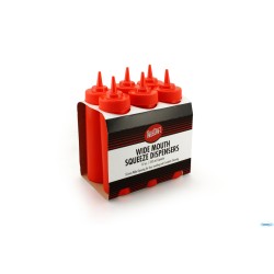 DISPENSER 6 PEZZI BASE LARGA ROSSO 350ML