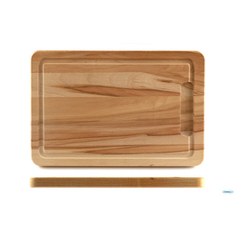 FAGGIO-TAGLIERE RETTANGOLARE CM 32X21XH.2 CON SCANALATURA