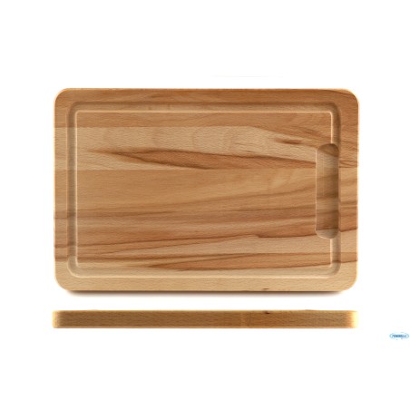 FAGGIO-TAGLIERE RETTANGOLARE CM 32X21XH.2 CON SCANALATURA