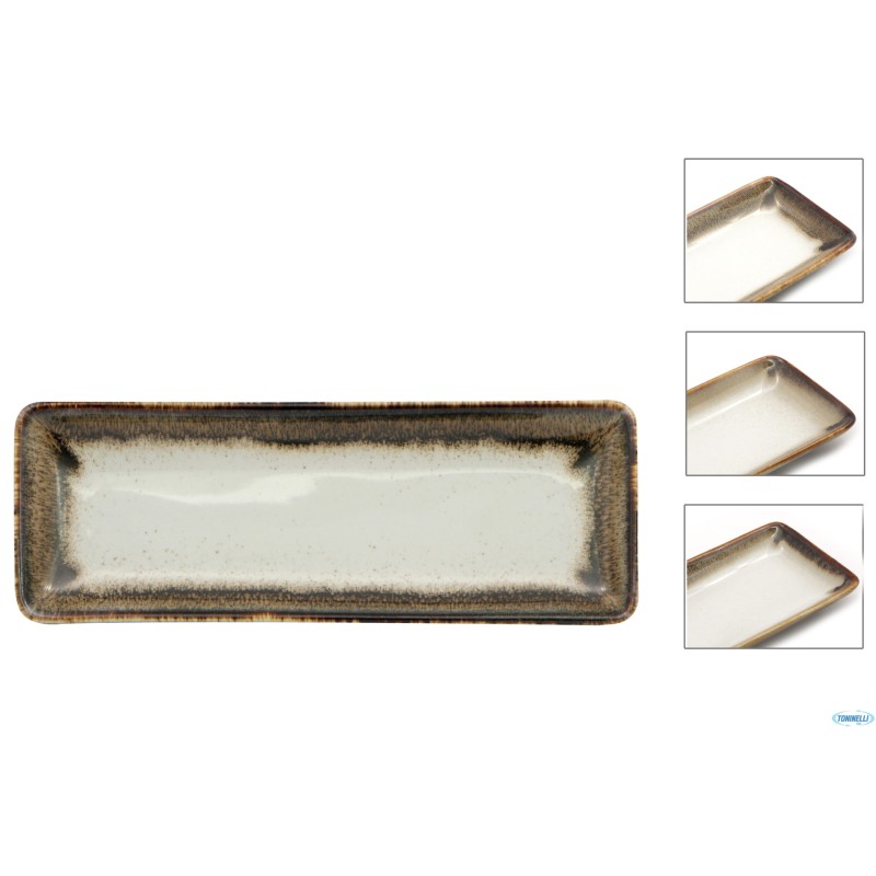 JAVA RADIANCE BROWN-PIATTO RETTANGOLARE CM 21X8   22810BR